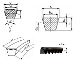 картинка Ремень поликлиновой Rubena 9PK 1690 от официального представителя завода LIFAN в России