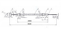 картинка Трос газа 3000 мм от официального представителя завода LIFAN в России