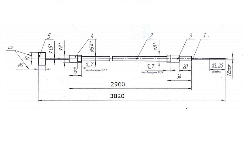 картинка Трос газа 3000 мм от официального представителя завода LIFAN в России