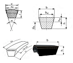 картинка Ремень вариатора Rubena 32x14-1120 от официального представителя завода LIFAN в России