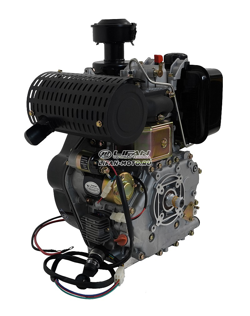 картинка Двигатель Lifan Diesel 192FD, шлицевой вал Ø25мм, катушка 6 Ампер от официального представителя завода LIFAN в России