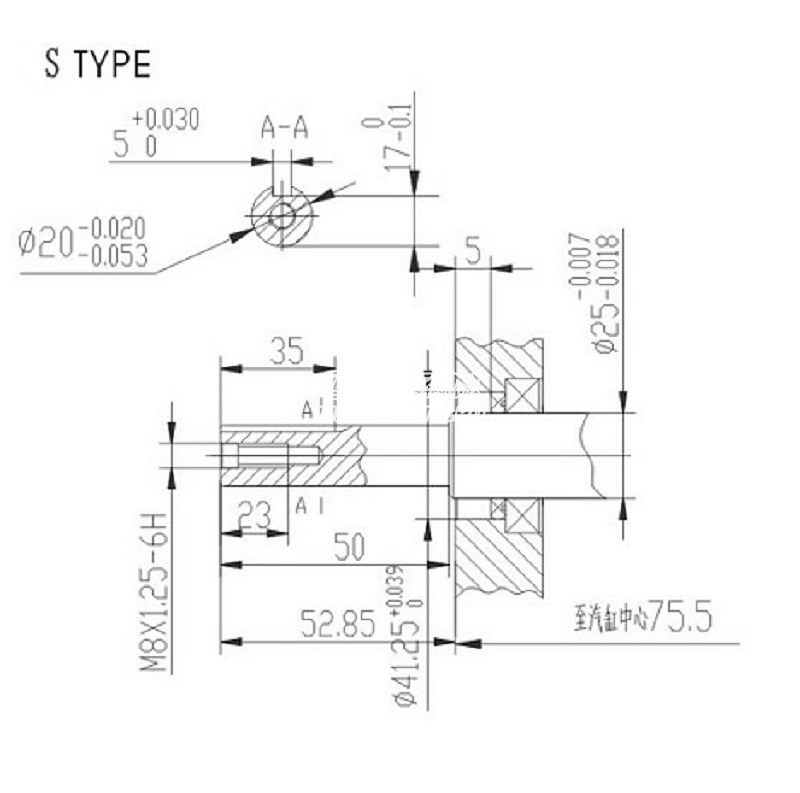 картинка Коленвал LIFAN 13100/168F-2 - 170F D20 мм (S type) от официального представителя завода LIFAN в России