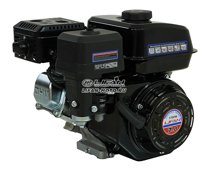 картинка Двигатель Lifan 170FM, вал Ø19мм (UNF) от официального представителя завода LIFAN в России