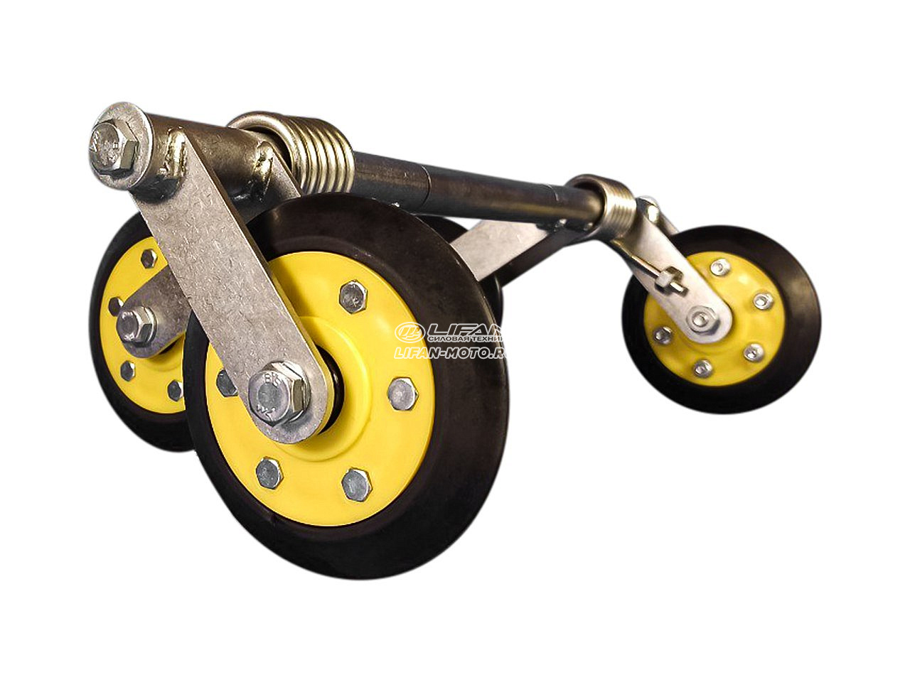 картинка Тележка подвески мотобуксировщика на гусенице 380 мм, усиленный каток, пружина 8 мм. Снегоход Буран от официального представителя завода LIFAN в России