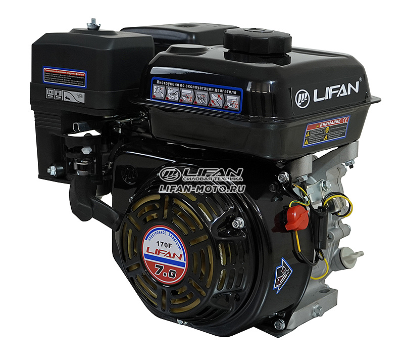 картинка Двигатель Lifan 170F, вал Ø20мм (UNF) от официального представителя завода LIFAN в России