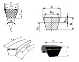 картинка Ремень приводной Rubena B 955 Lw (гладкий) м/б Lifan WG900 от официального представителя завода LIFAN в России