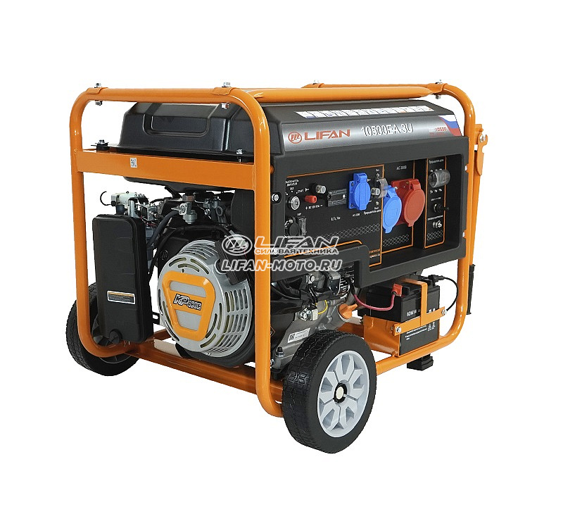 картинка Генератор Lifan 10500EA-3U с датчиком моточасов (с мощн без огранич при 1-но и 3-х фазном режиме) от официального представителя завода LIFAN в России