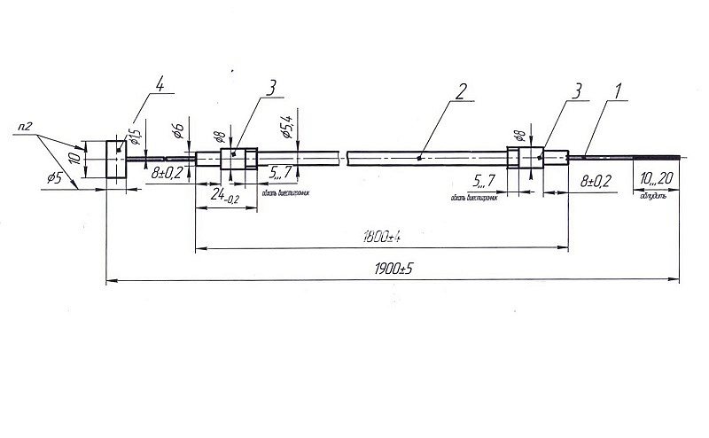 картинка Трос газа 1900 мм от официального представителя завода LIFAN в России
